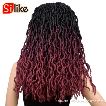 Goddess Faux Locs Curly Crochet Braids Hair Extensions Synthetic Crochet Braids Braiding Hair Soft Faux Locks 24Root/20Inch Pack